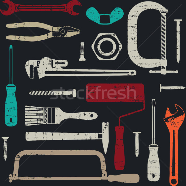 Scratched seamless pattern with various hand tools 5
 Stock photo © sanjanovakovic