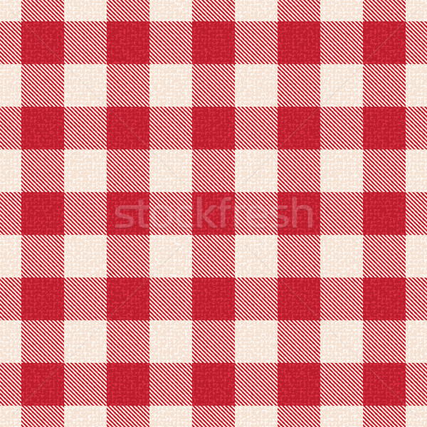 Red and white textured plaid gingham vector pattern background 1
 Stock photo © sanjanovakovic