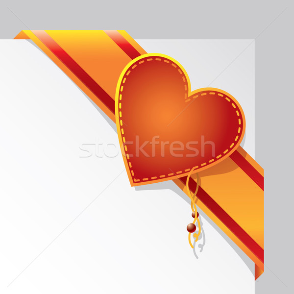 Foto stock: San · Valentín · corazón · signo · bandera · color · tarjeta