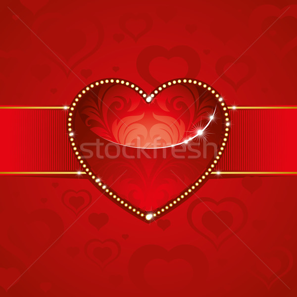 Valentine coração vintage gráfico belo moderno Foto stock © sanyal