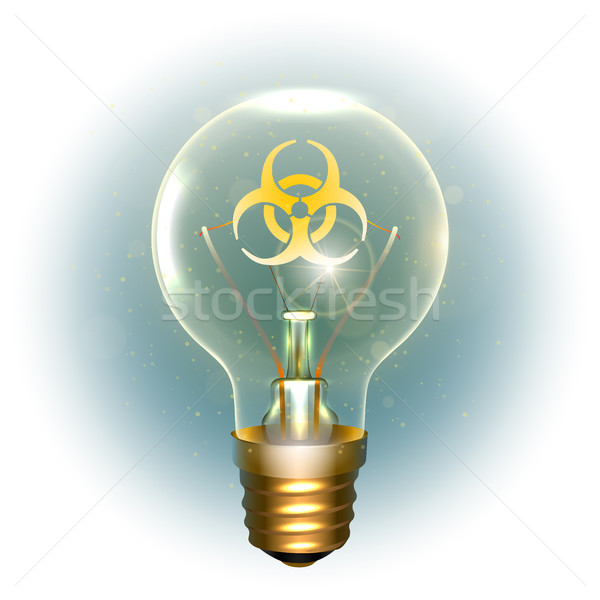 Realista lâmpada símbolo isolado luz Foto stock © sanyal
