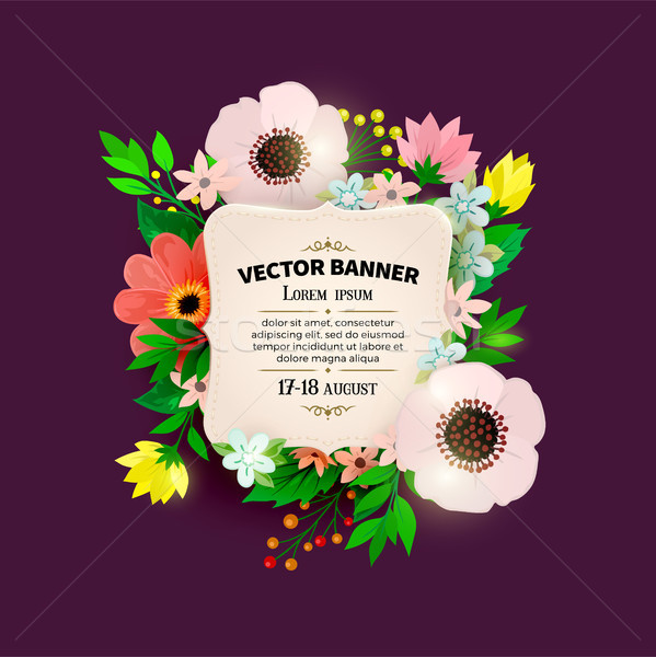 Floral frame design Stock photo © sanyal