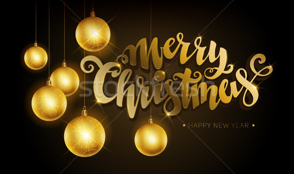 Merry Christmas gold Stock photo © sanyal