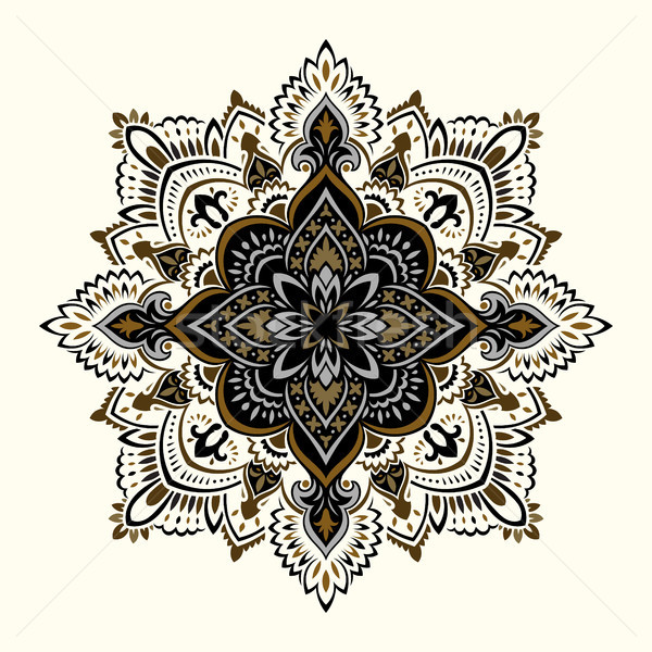 Mandala ethnischen Motive Ornament Muster Jahrgang Stock foto © sanyal