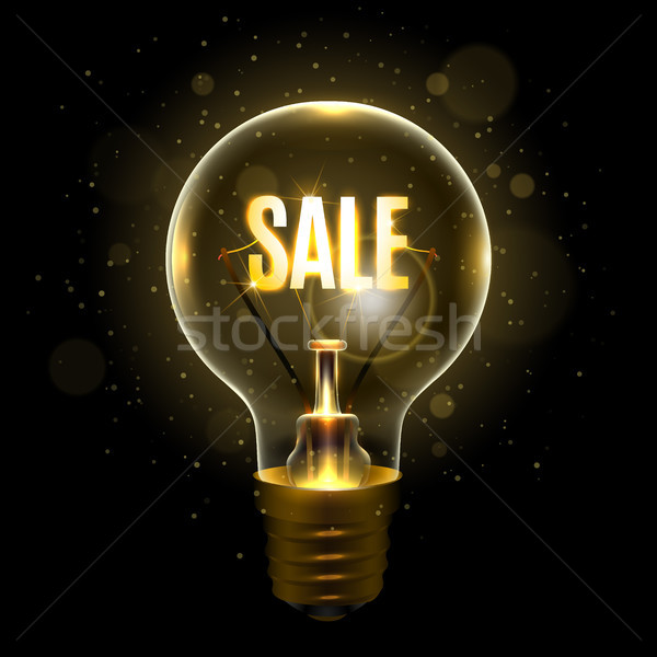 Realistico lampada simbolo vendita isolato Foto d'archivio © sanyal