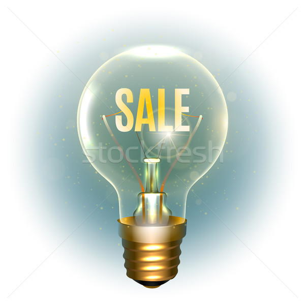 Realistico lampada simbolo vendita isolato Foto d'archivio © sanyal