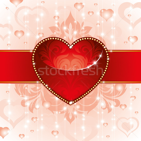 Valentine coração vintage gráfico belo moderno Foto stock © sanyal