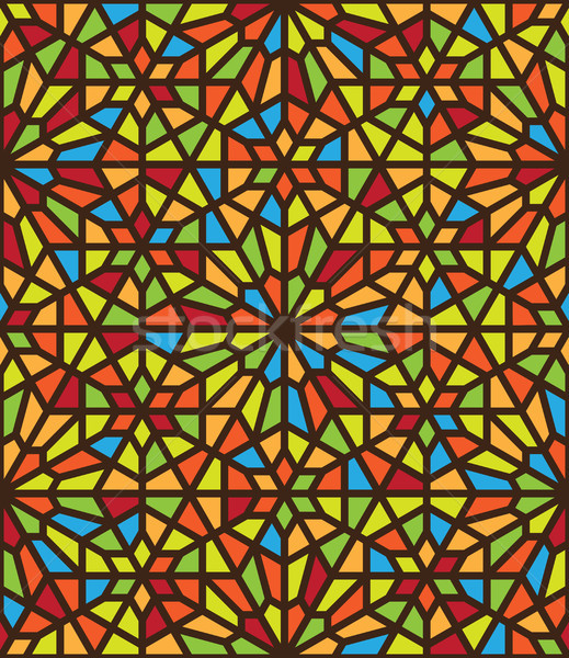 Vector abstract geometric ethnic ornament Stock photo © sanyal