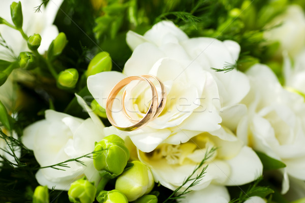 結婚指輪 2 花 マクロ ショット ストックフォト © sapegina