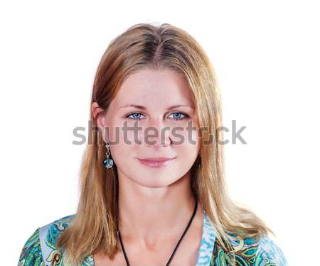 smiling blond woman Stock photo © sapegina