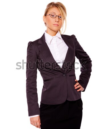 商界女強人 肖像 美麗 孤立 白 面對 商業照片 © sapegina