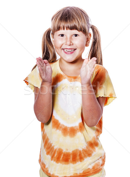 少女 拍手 手 幸せ 6 年 ストックフォト © sapegina