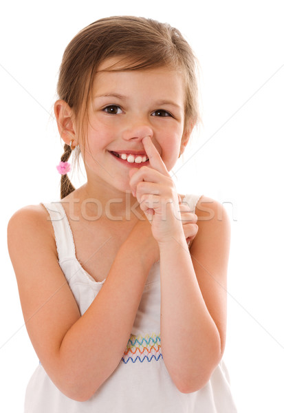 girl picking nose Stock photo © sapegina