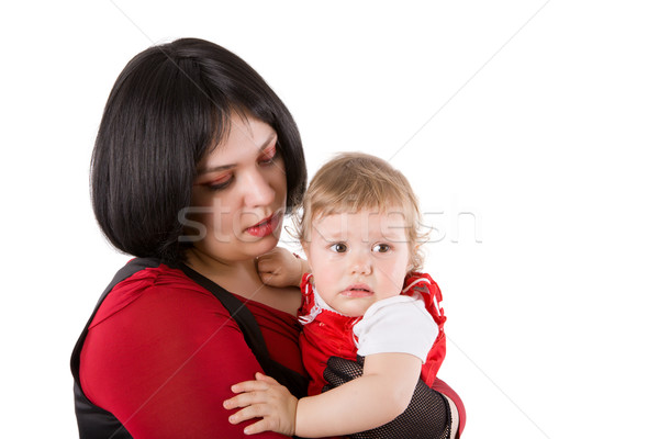 [[stock_photo]]: Mère · pleurer · bébé · larme · relevant
