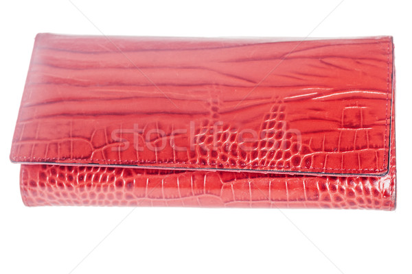 Kırmızı kadın cüzdan güzel yalıtılmış beyaz Stok fotoğraf © sapegina