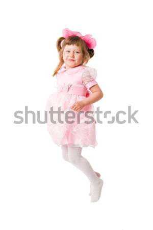 Jumping Excited Girl Stock photo © sapegina