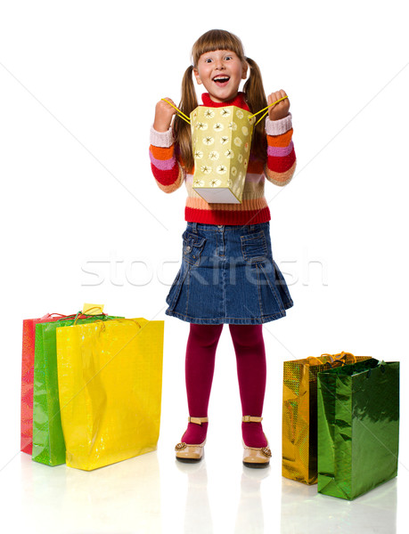 Girl with presents Stock photo © sapegina