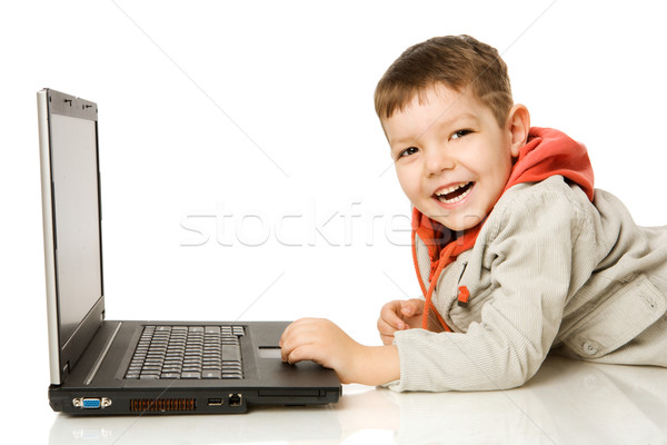 Boy typing Stock photo © sapegina