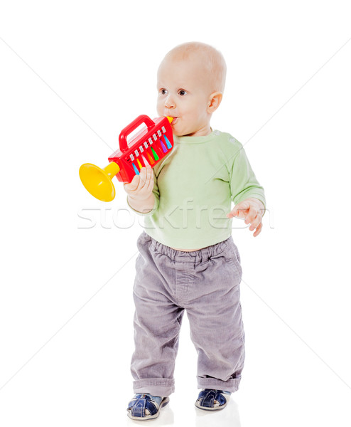 赤ちゃん 演奏 パイプ 面白い 少年 ストックフォト © sapegina