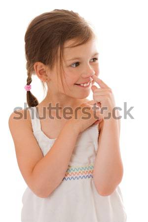 girl picking nose Stock photo © sapegina