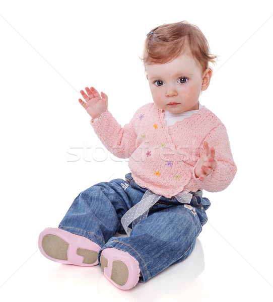 Stock photo: Girl clapping palms