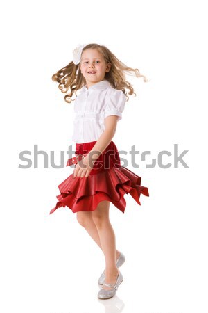 Jumping Excited Girl Stock photo © sapegina