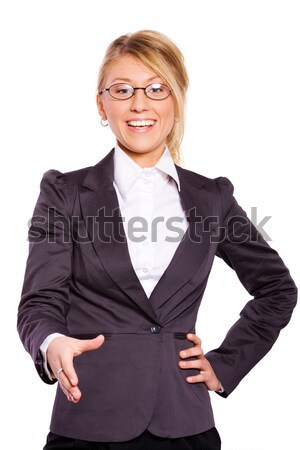 Businesswoman greeting Stock photo © sapegina