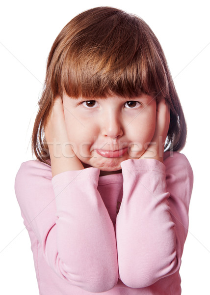 girl covering ears Stock photo © sapegina