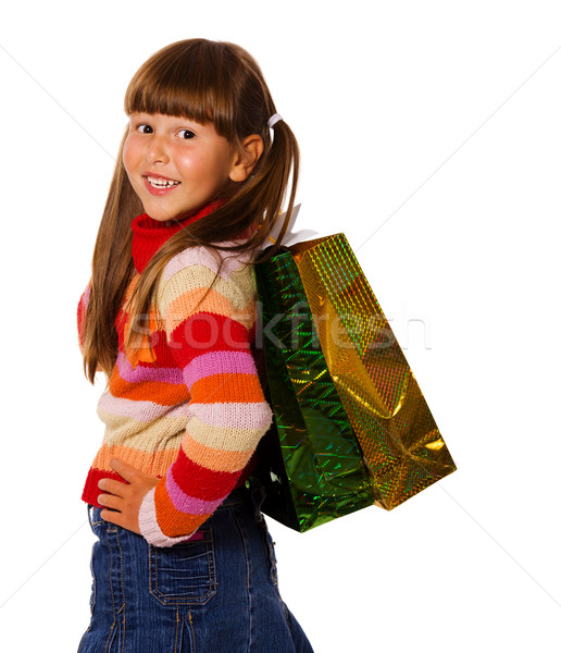 Girl with presents Stock photo © sapegina