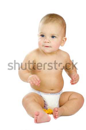 Bébé portrait dix mois couche [[stock_photo]] © sapegina