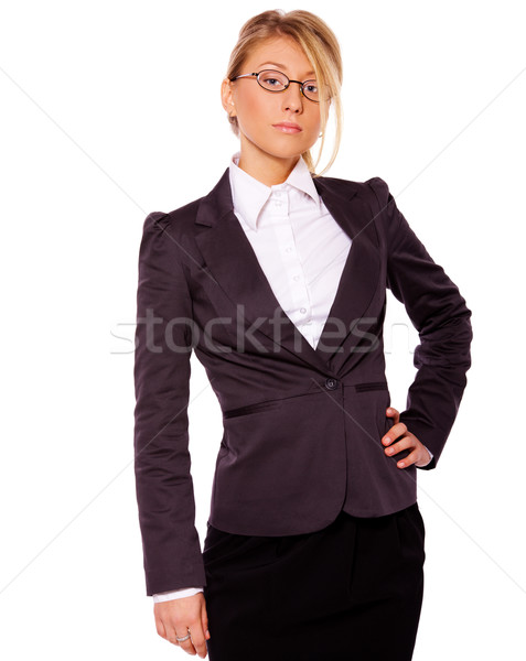 商界女強人 肖像 美麗 孤立 白 面對 商業照片 © sapegina