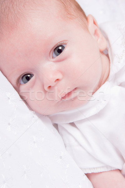 Menina idade um meses bebê cara Foto stock © sapegina