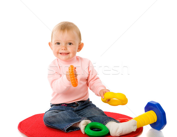 Stock photo: girl playing