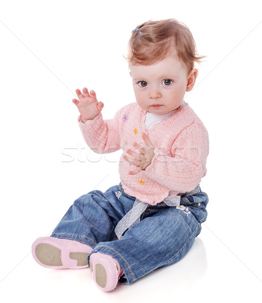 Stock photo: Girl clapping palms