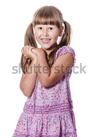 幸せ 笑い 少女 6 年 肖像 ストックフォト © sapegina