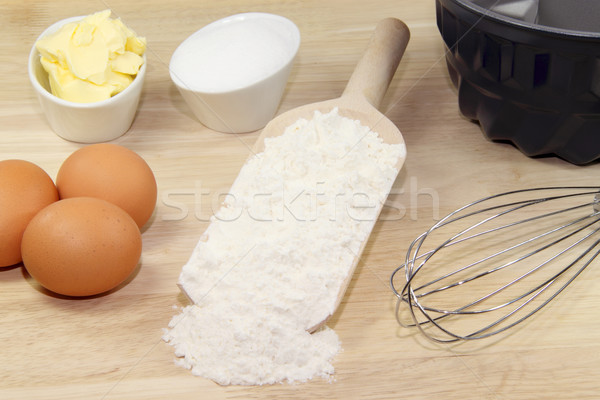 Ingredientes bolo panela ovos Foto stock © Saphira