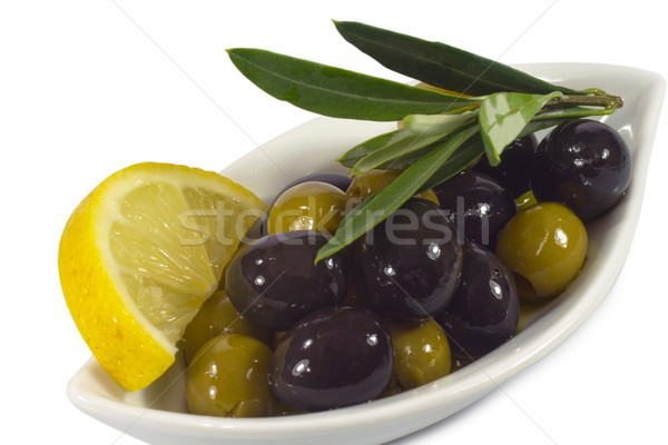 Olives with lemon Stock photo © Saphira