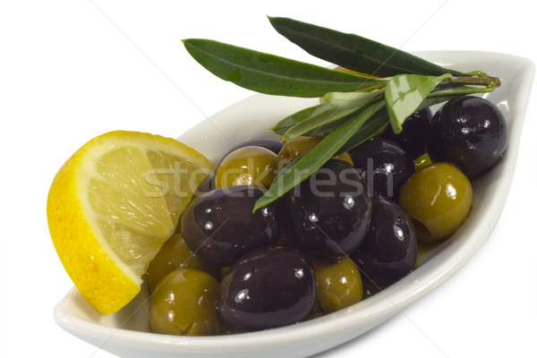 Zeytin limon yeşil siyah zeytin zeytinyağı zeytin Stok fotoğraf © Saphira