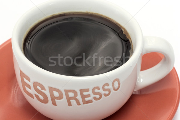 Espresso fincan beyaz kahve kahverengi Stok fotoğraf © Saphira