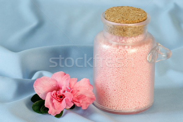 Bath salts with azalea blossom Stock photo © Saphira