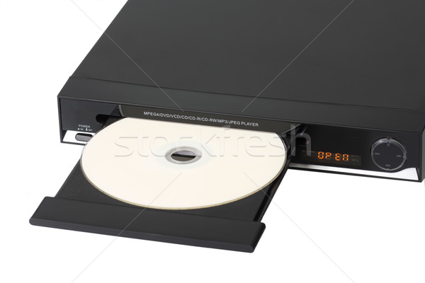 Siyah yalıtılmış beyaz teknoloji disk eğlence Stok fotoğraf © Saphira