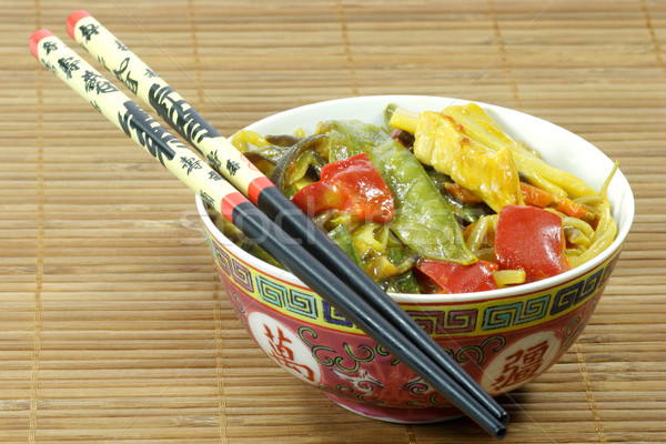 Puchar obiedzie mięsa asian gotowania Zdjęcia stock © Saphira