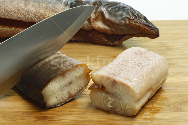Preparation of smoked eel Stock photo © Saphira