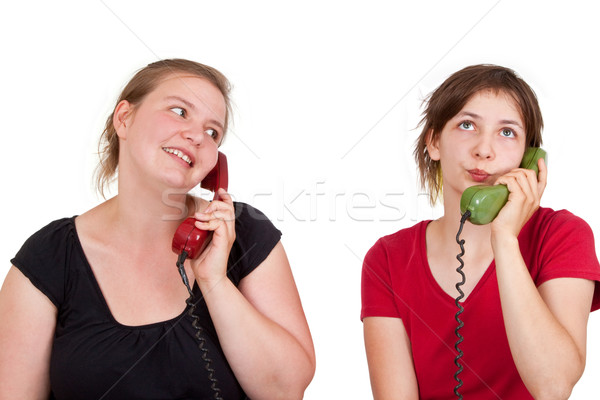 Girlfriends on the phone Stock photo © Saphira