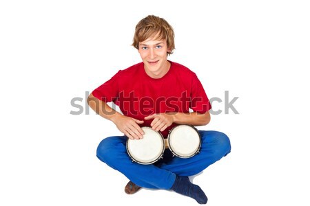 Playing bongos Stock photo © Saphira