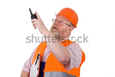 Construction worker drinking beer Stock photo © Saphira