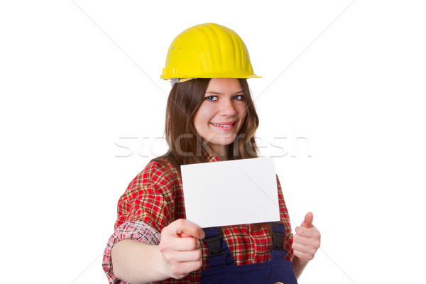 Craftswoman with megaphone Stock photo © Saphira