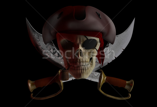 Pirate skull Stock photo © Saracin