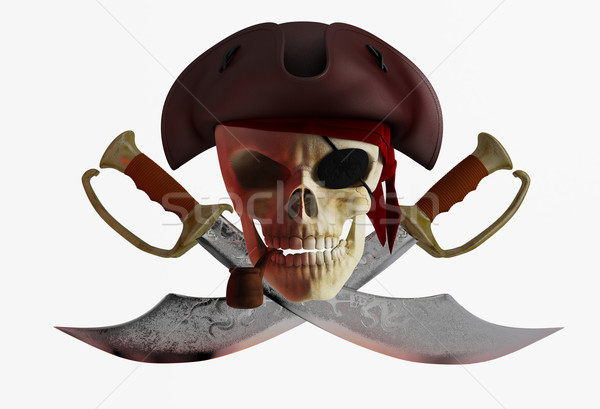 Pirate skull 2 Stock photo © Saracin