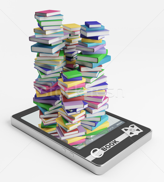 Ebook inhoud boeken groeien technologie lezing Stockfoto © Saracin